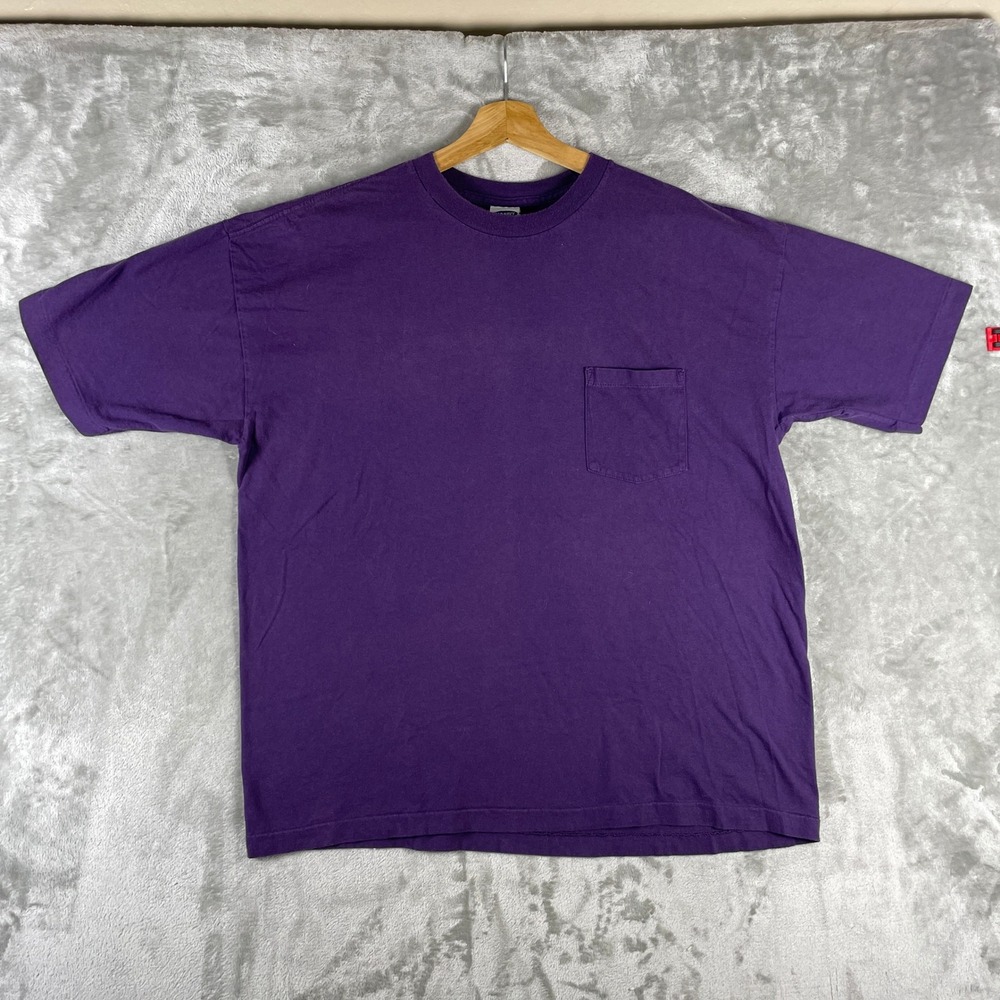 Vintage Old Navy T Shirt Mens XL Purple Pocket Single Stitch Made In Mexico